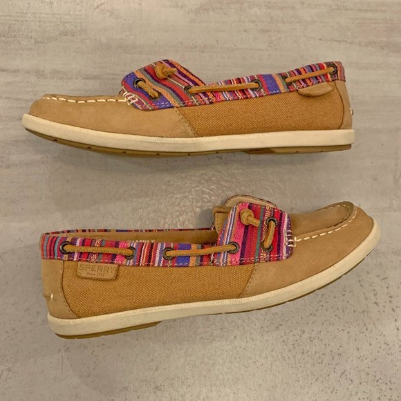 Sperry | Firefish  Multicolor Stripe | Boat Shoe | Size 7 - Picture 1 of 7